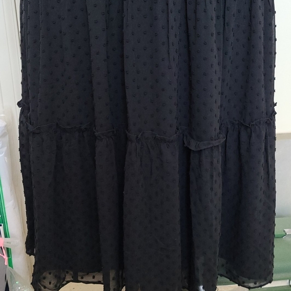 NWT J. Crew Black Tiered Swiss Dot Long Sleeve Dress - Picture 4 of 10